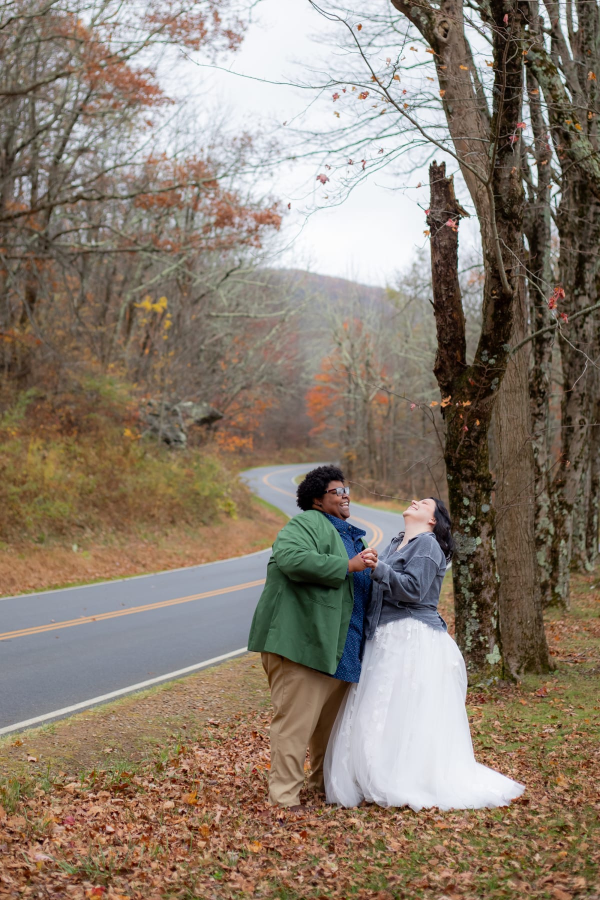 Fall elopement in Shenandoah National Park