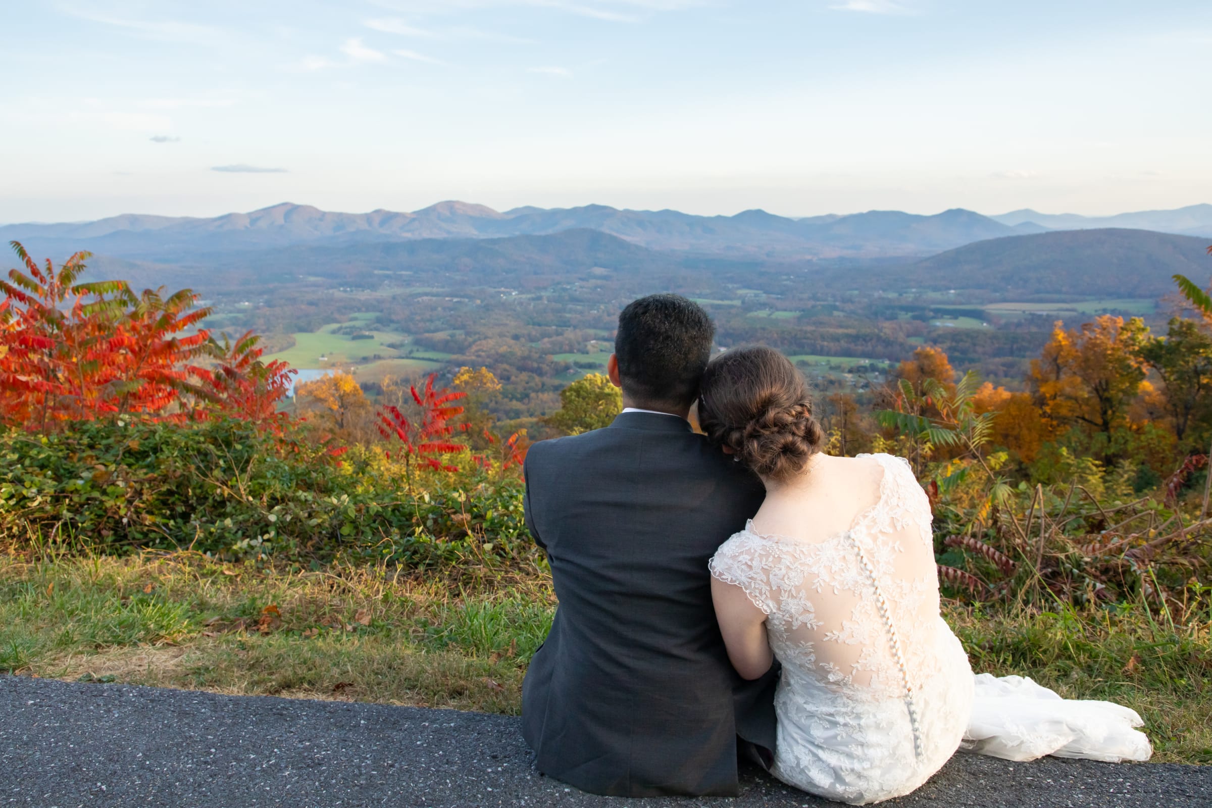 Fall elopement on the Blue Ridge Parkway