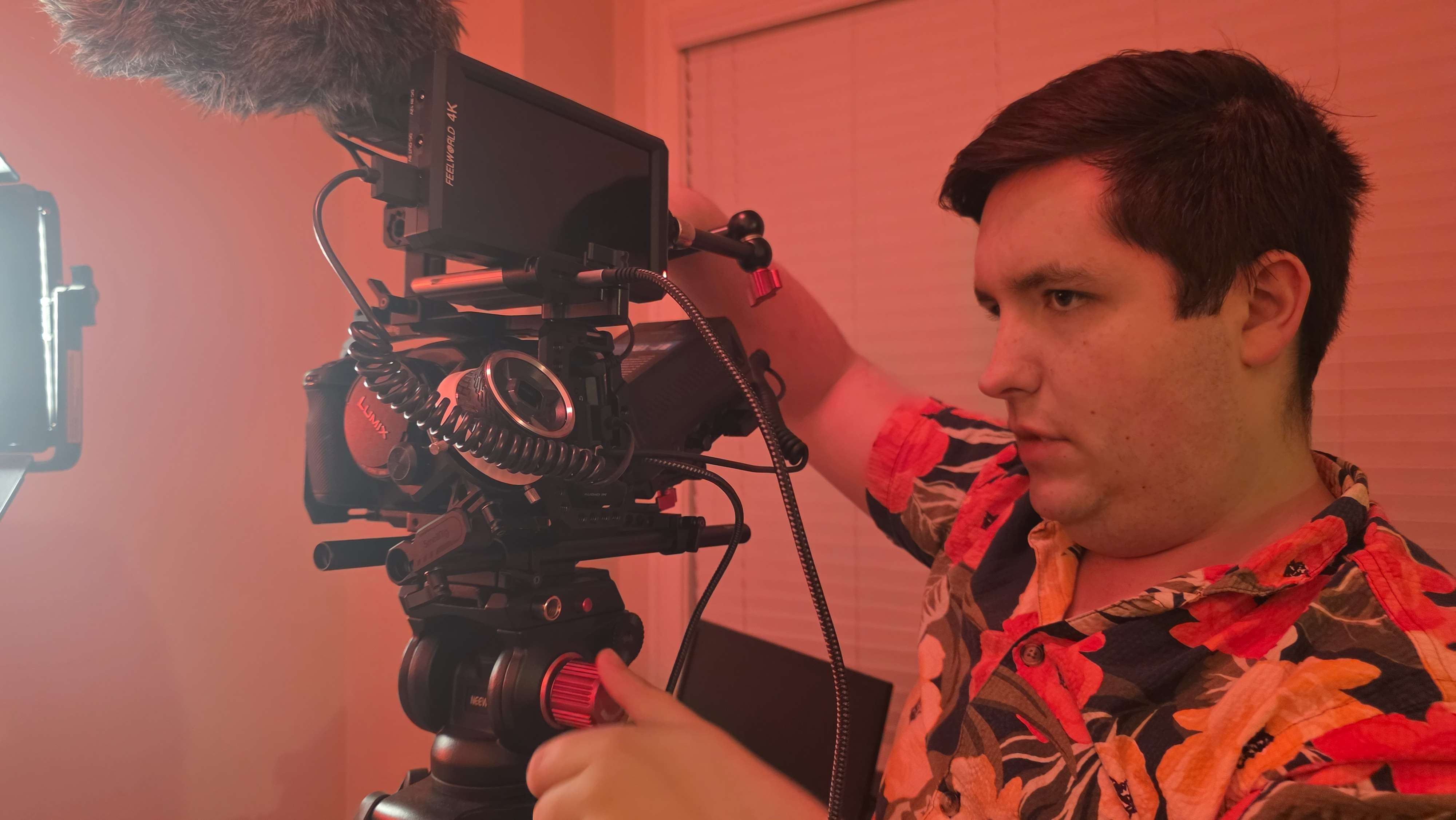 Tyler Allen on set