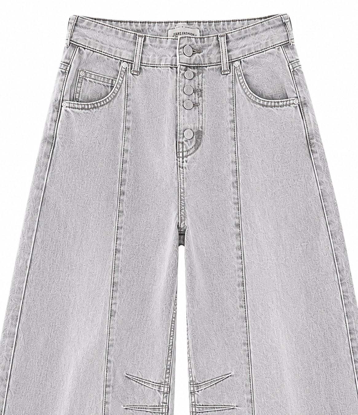 PANTALÓN JEAN BAGGY GRIS