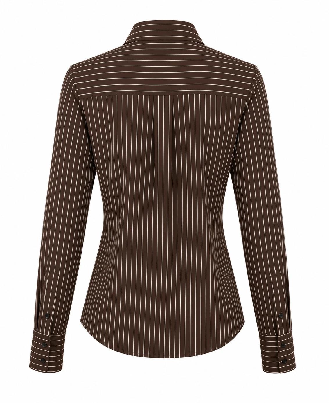 CAMISA MARRON A RAYAS 3