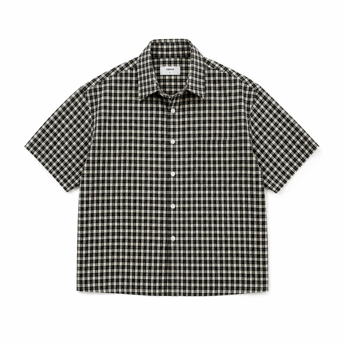 CAMISA A CUADROS NEGRO 2