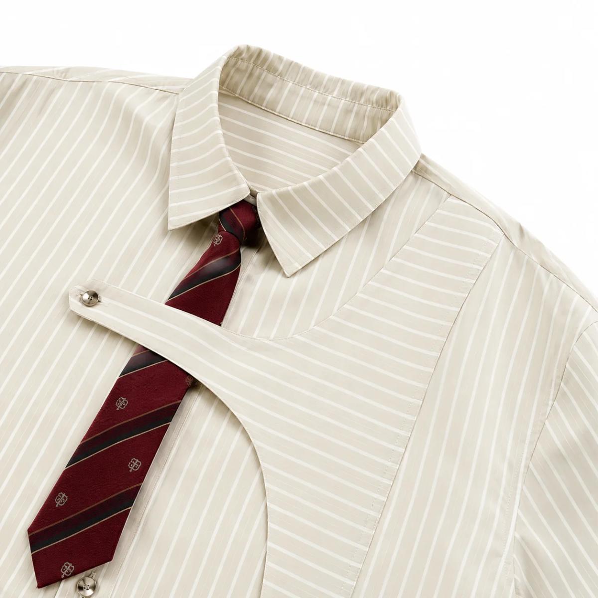 CAMISA MANGA CORTA CON CORBATA