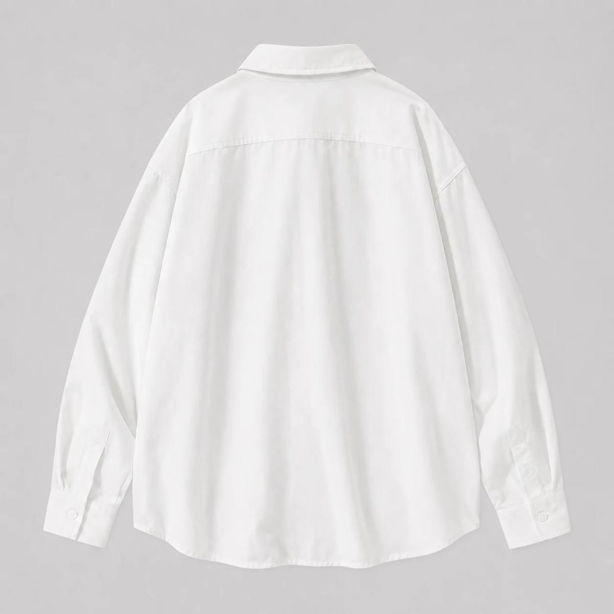 CAMISA OVERSIZE BLANCO CON CORBATA 3