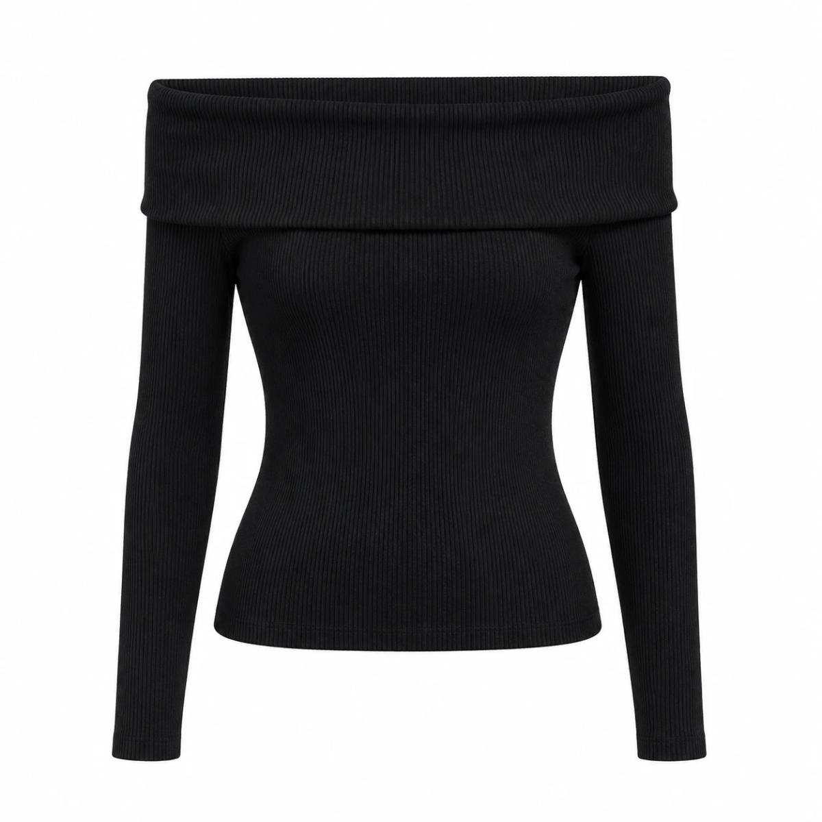 Polo / top manga larga off shoulder. 2