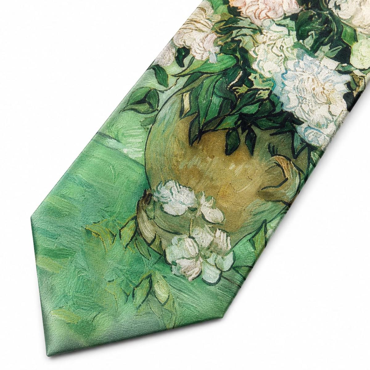 Floral Green Tie