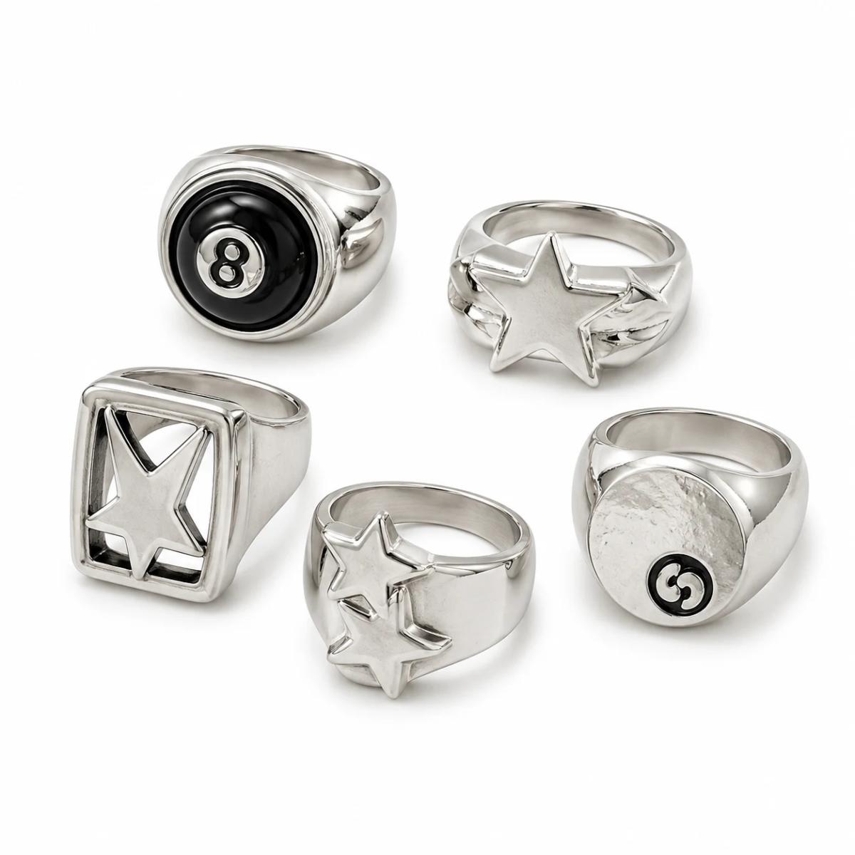 Set Silver Stars