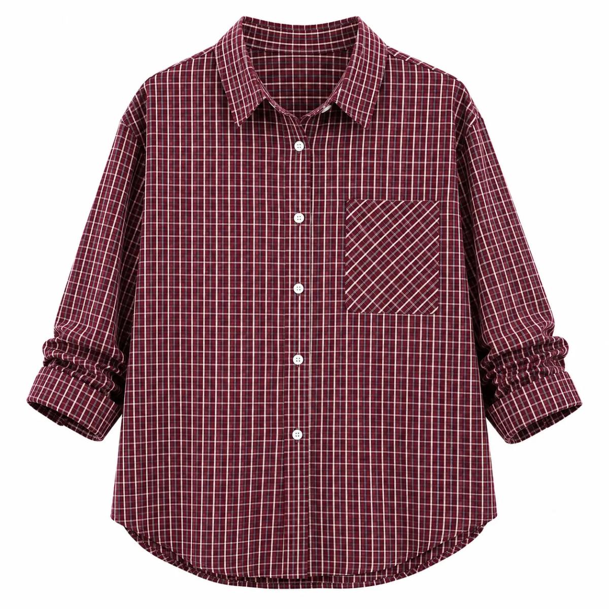 Camisa Burgundy Plaid 2