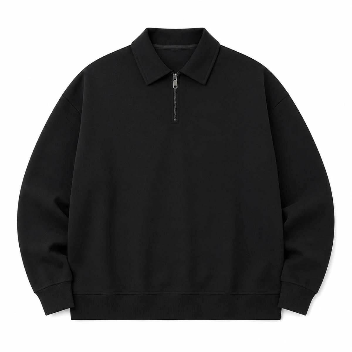 Polera Half Zip Black 2