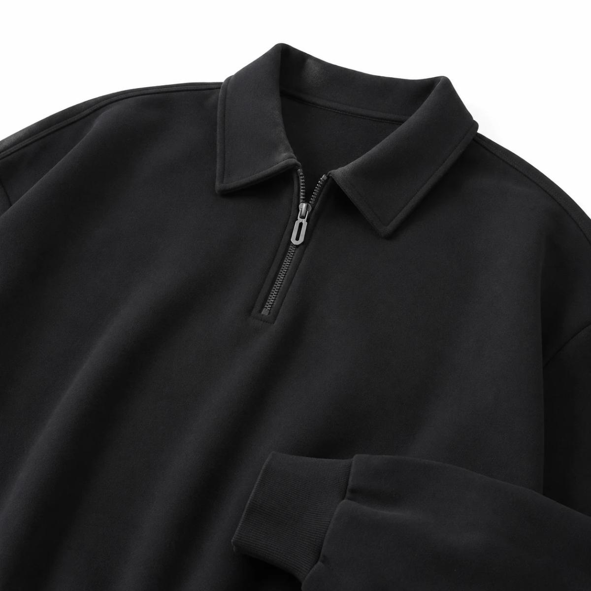 Polera Half Zip Black