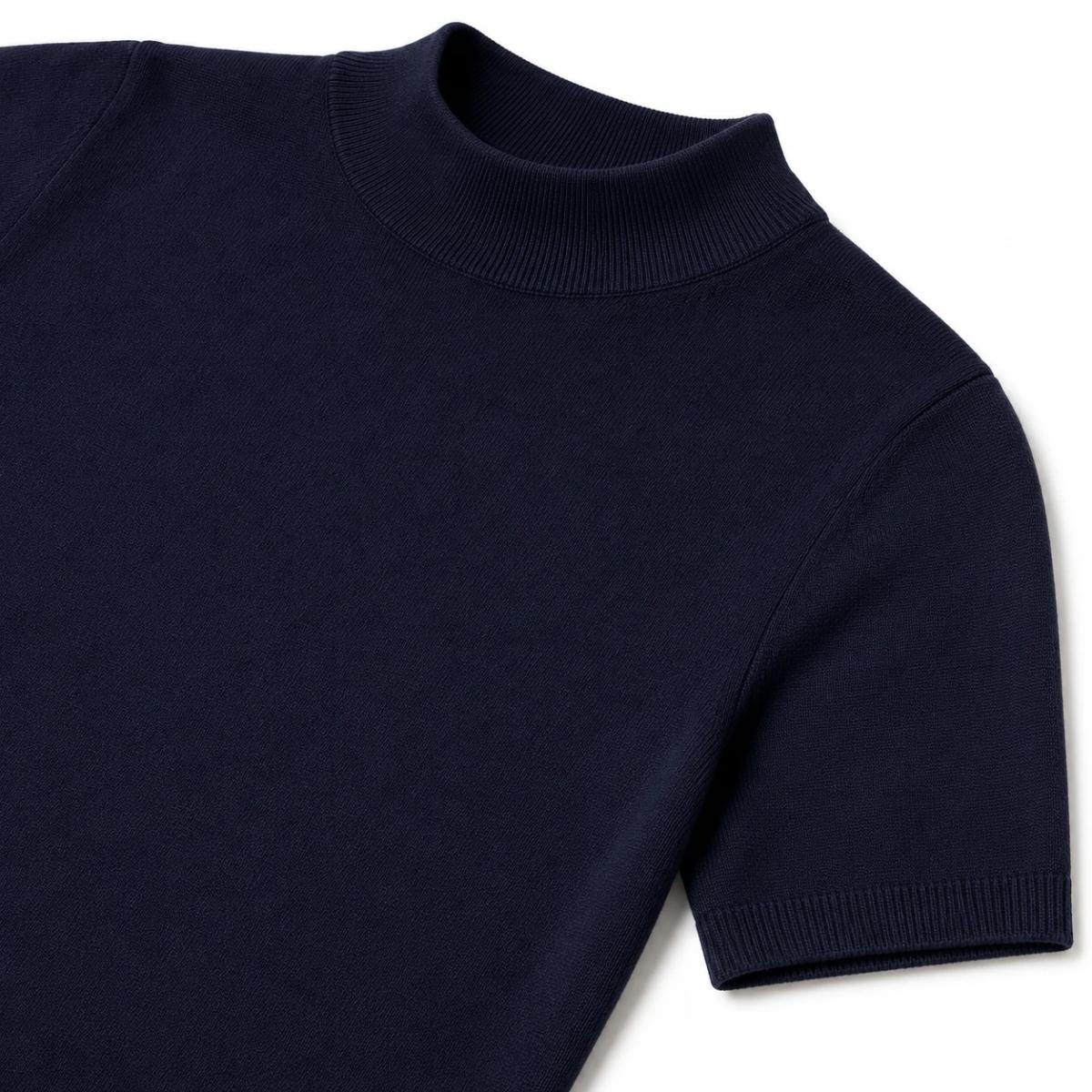 Polo Mock Neck Black