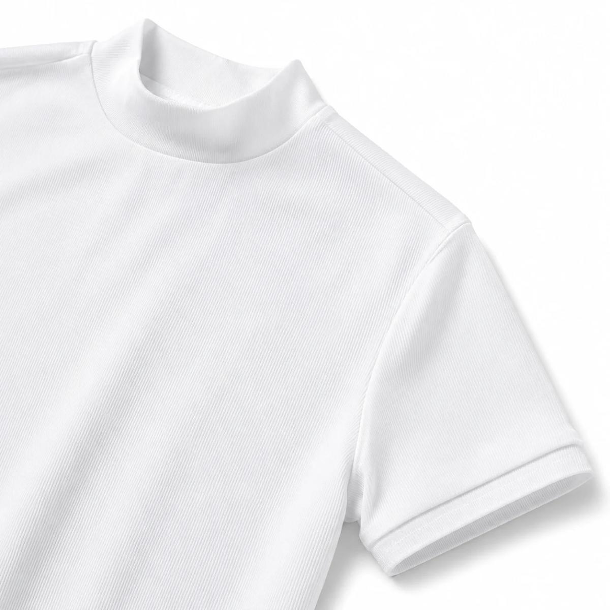 Polo Mock Neck White
