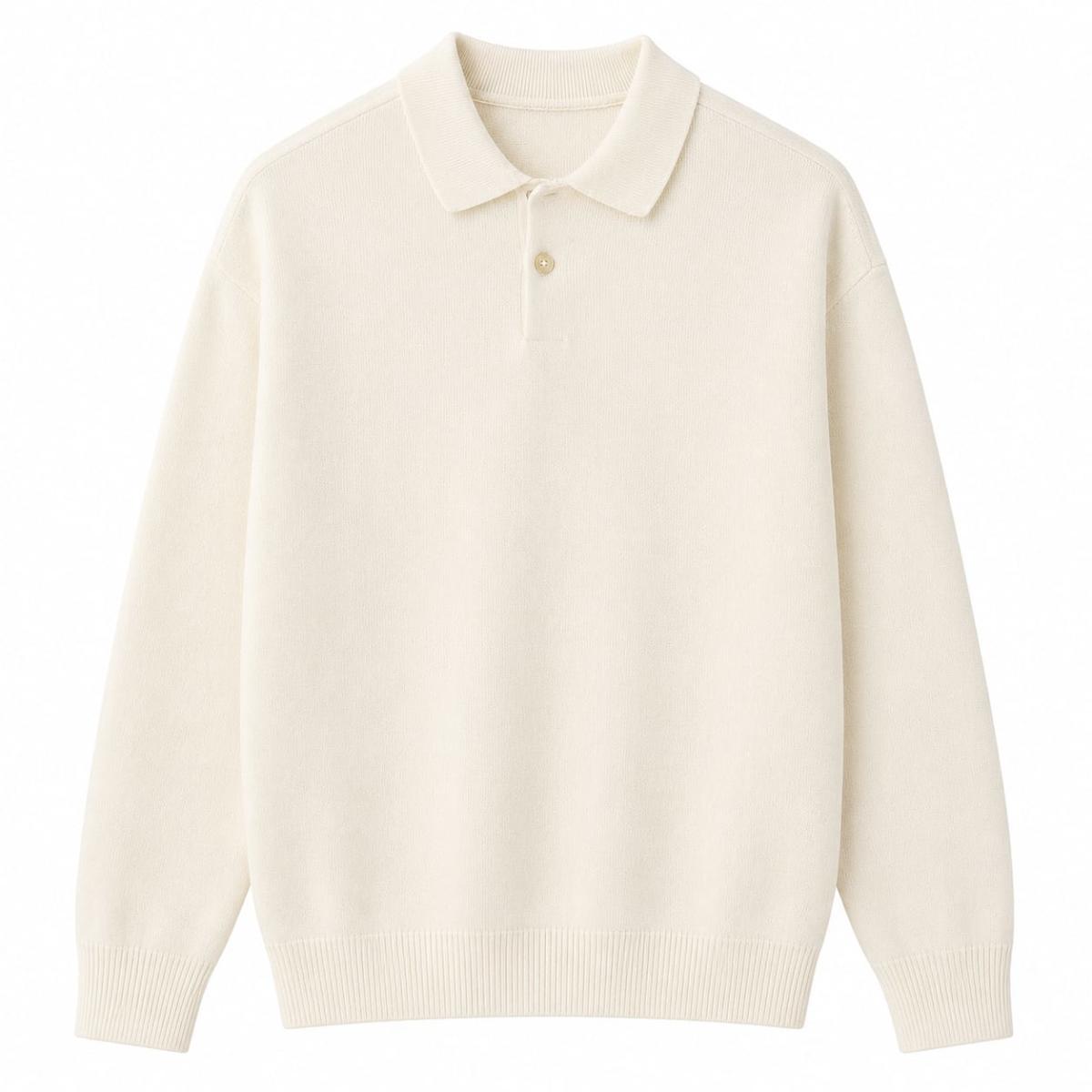 Suéter Polo Minimal Cream 2
