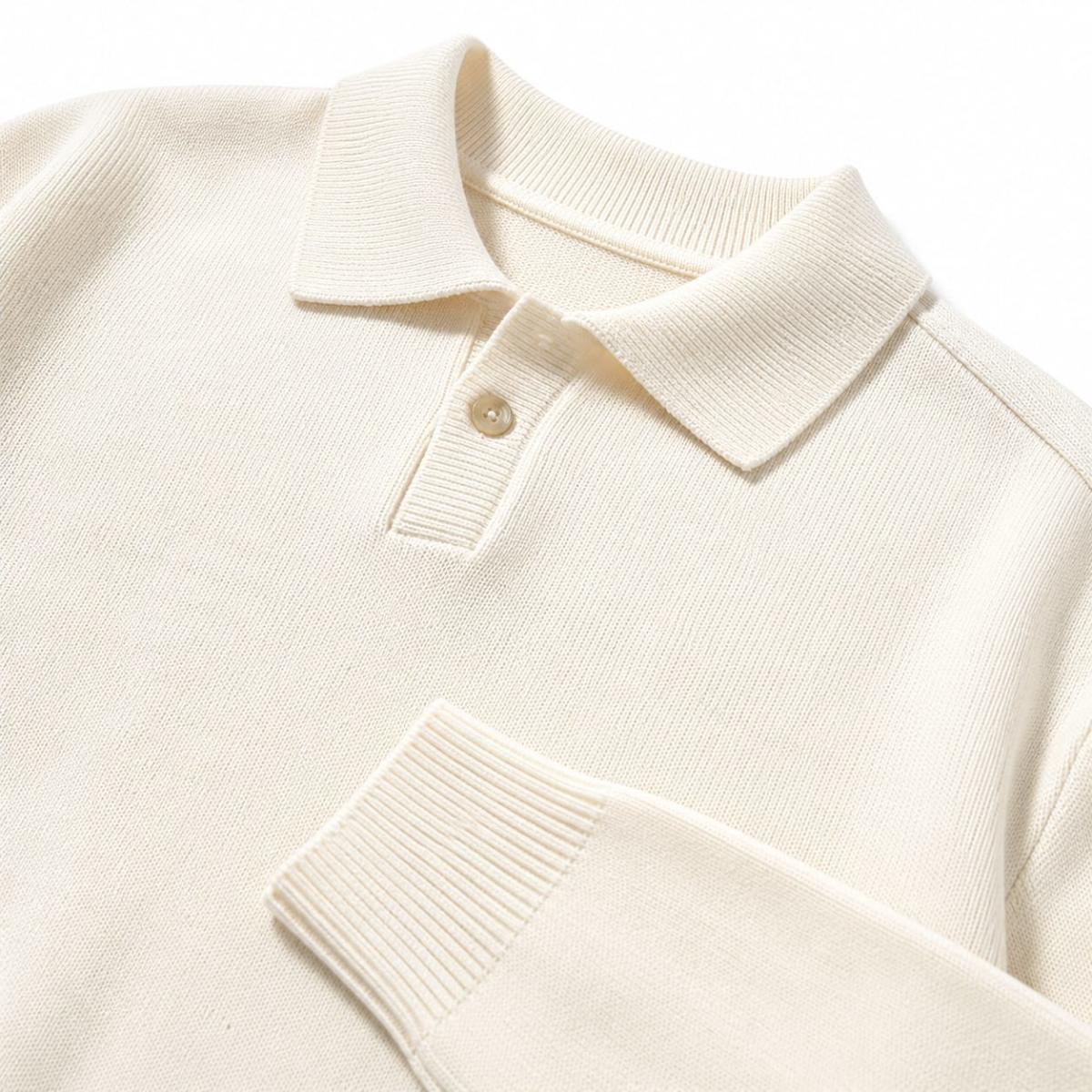Suéter Polo Minimal Cream
