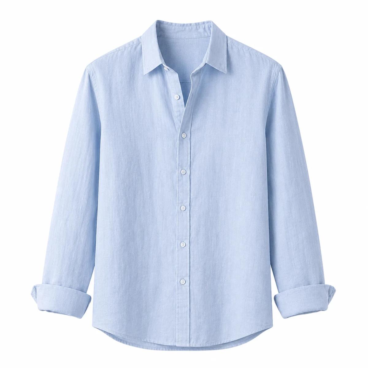 Camisa Sky Blue Linen 2