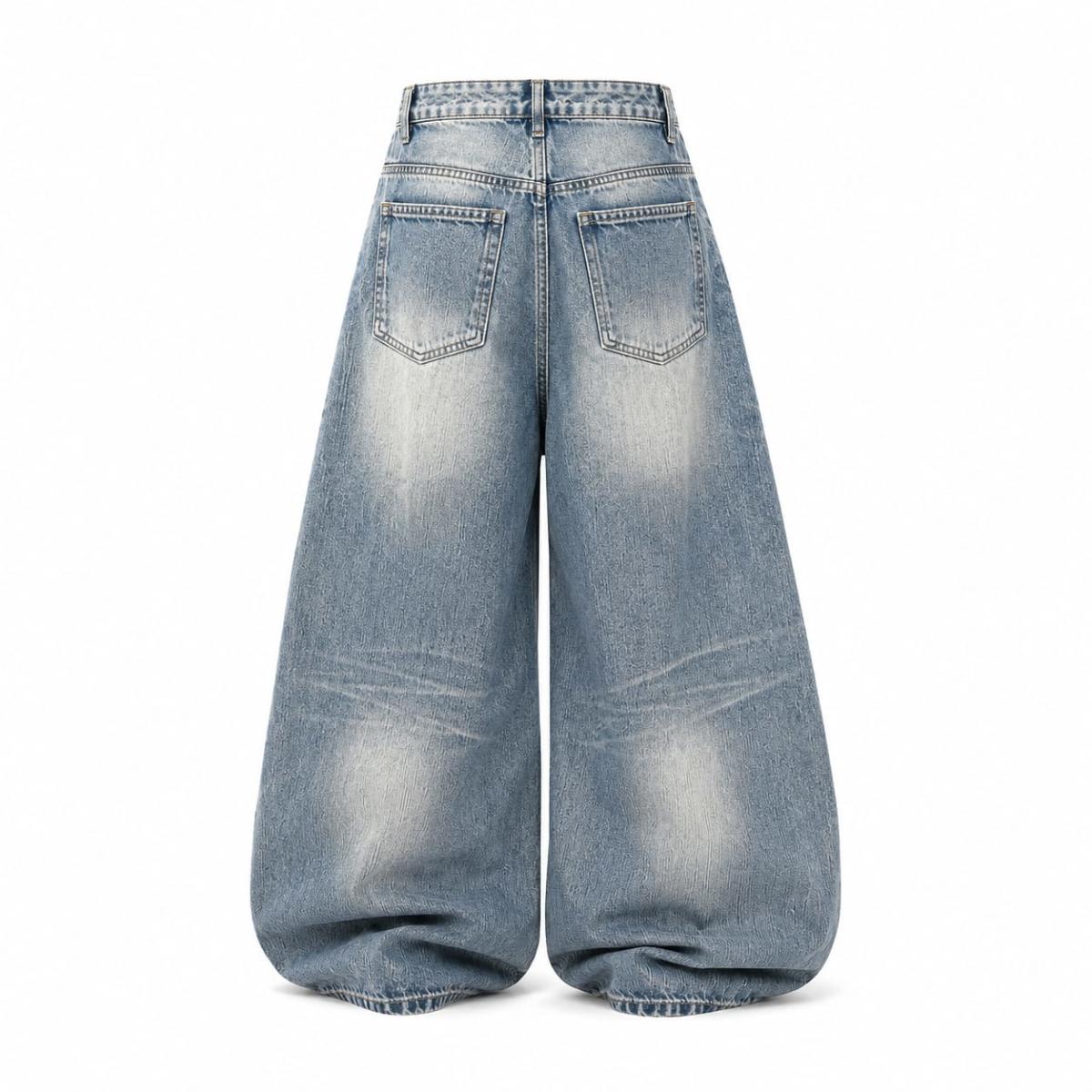 Distressed Blue Baggy 3
