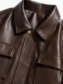 CHAQUETA CUERO CAFE