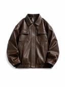 CHAQUETA CUERO CAFE 2