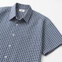 CAMISA A CUADROS CELESTE