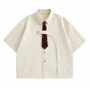 CAMISA MANGA CORTA CON CORBATA 2