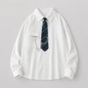 CAMISA OVERSIZE BLANCO CON CORBATA 2