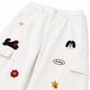 Pantalón cargo baggy / wide leg con bordados. 1