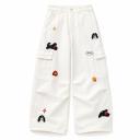 Pantalón cargo baggy / wide leg con bordados. 2
