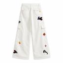 Pantalón cargo baggy / wide leg con bordados. 3