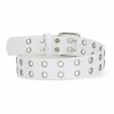 Cinturón White Silver Eyelets 3