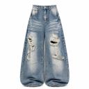 Distressed Blue Baggy 2