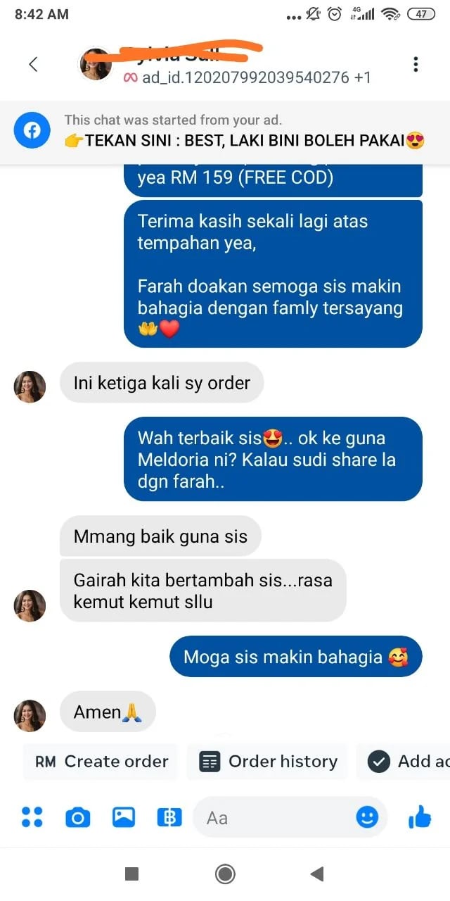 Ketiga kali order, gairah bertambah, kemut