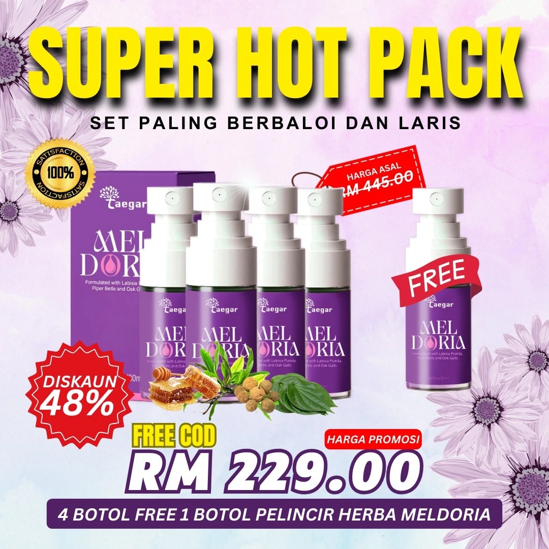 Pakej Super Hot, 4 botol + 1 PERCUMA Meldoria Gel