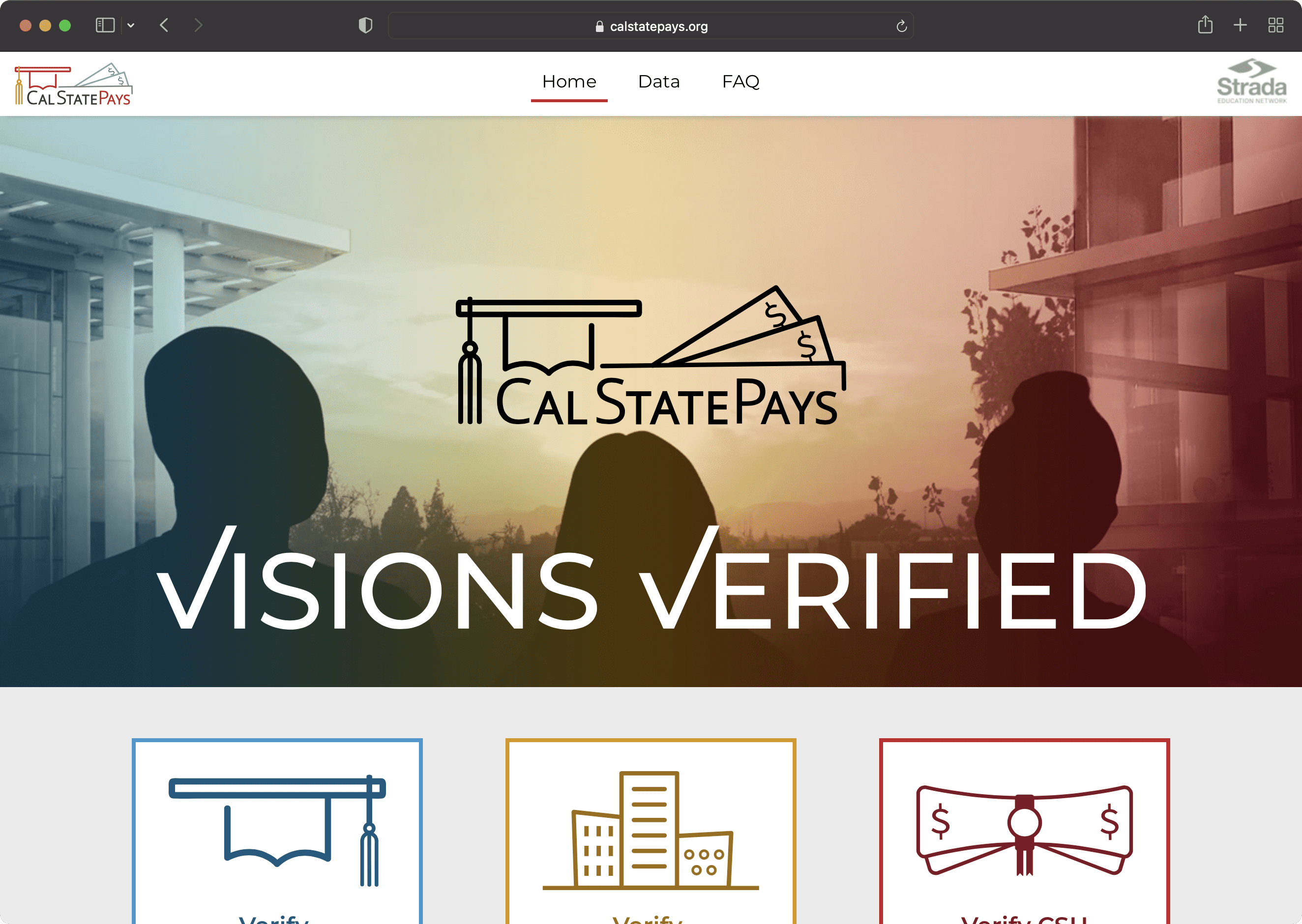 Landing page image of CalStatePays.