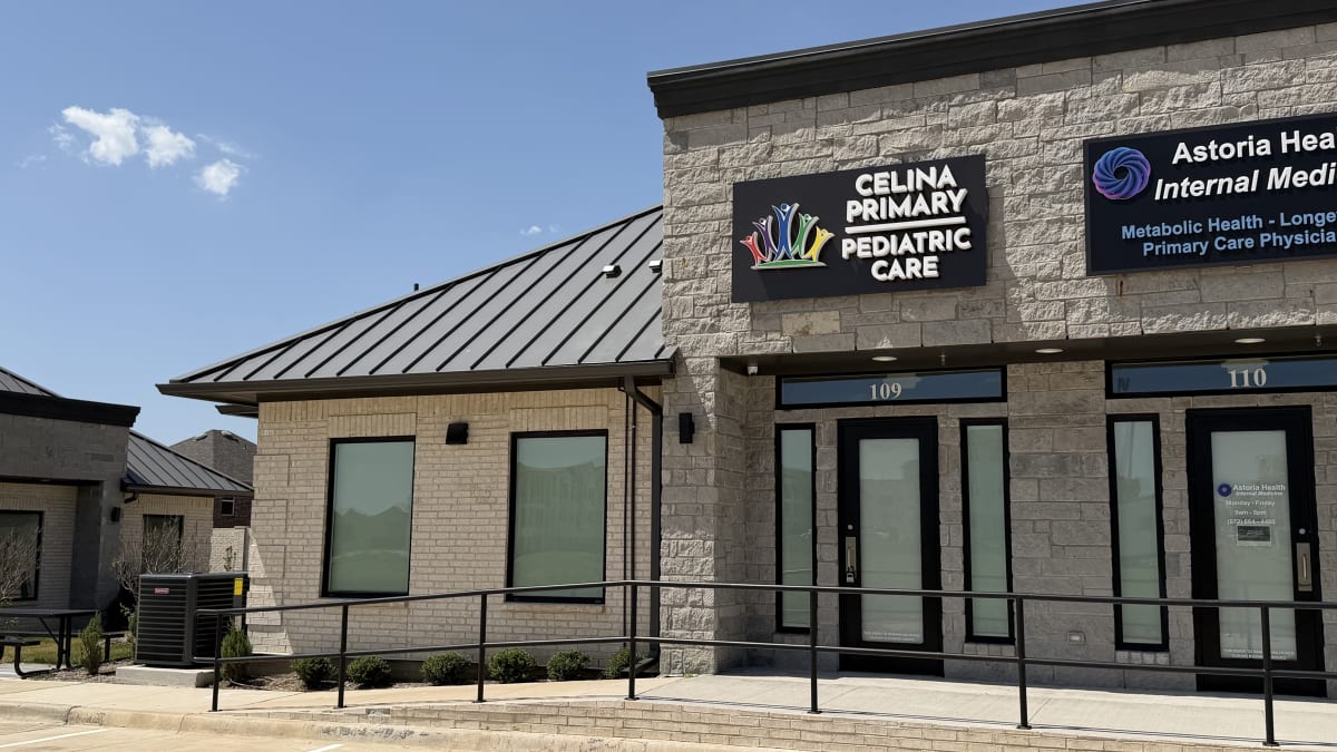 Celina Primary Pediatric Care building sign, July 26, 2026