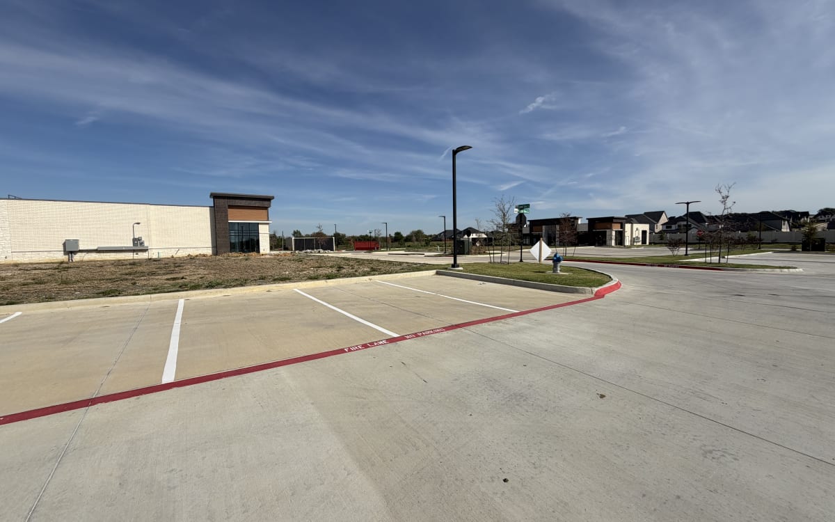 Celina Hills Plaza buildings along the main drive, October 25, 2026