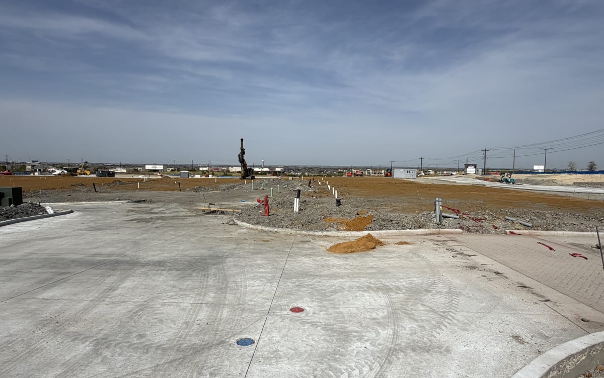 Crossing at Moore Farm underground utilities, August 23, 2026