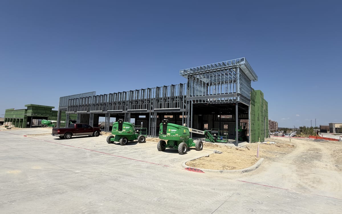 Central Plaza Shops A stud framing, September 19, 2026