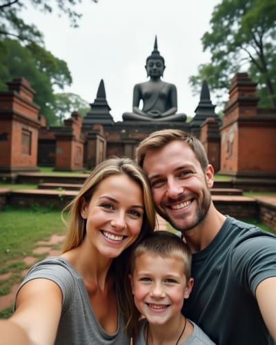 Семья с одним ребенком в Таиланде