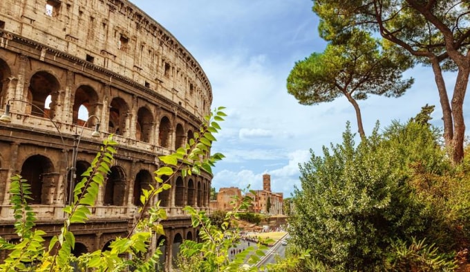 Coliseo romano en Roma Italia