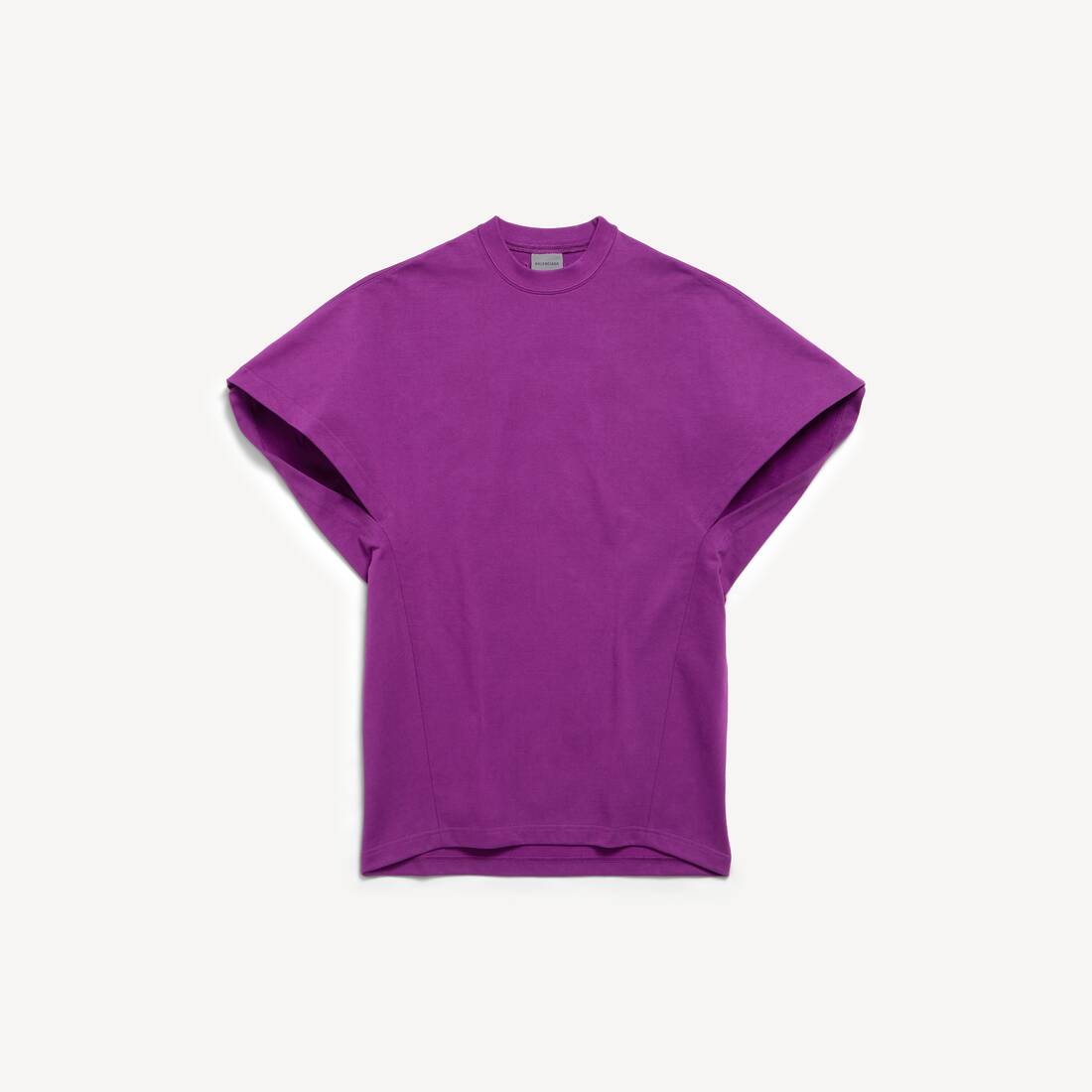 Structured T-Shirt in violet very heavy jersey