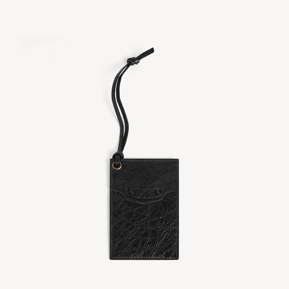 Men's Le City Charm/keychain Card Holder in Black