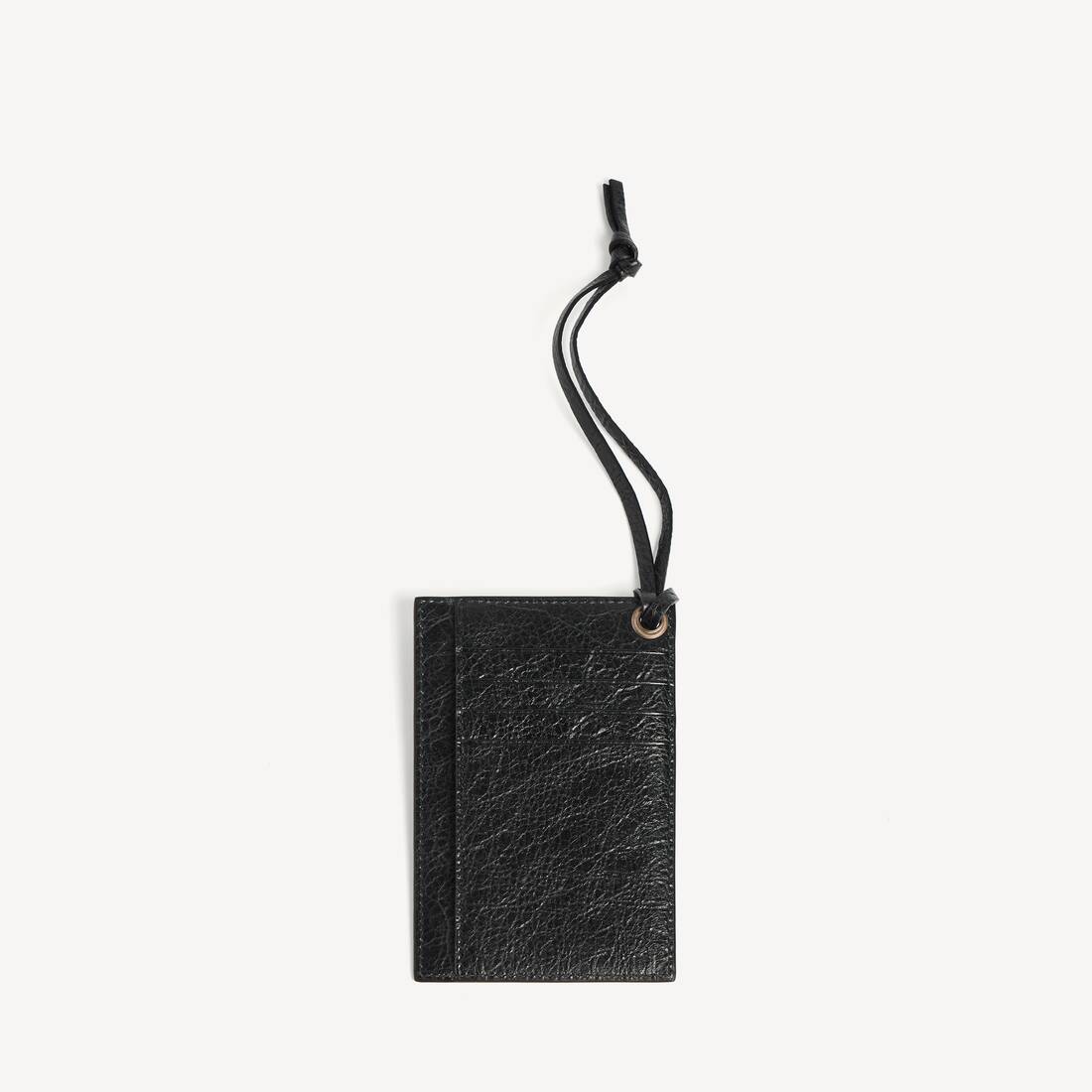Men's Le City Charm/keychain Card Holder in Black