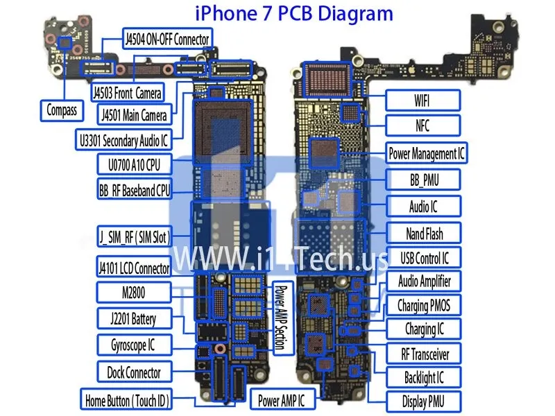 Details for iPhone 7 PCB Diagram