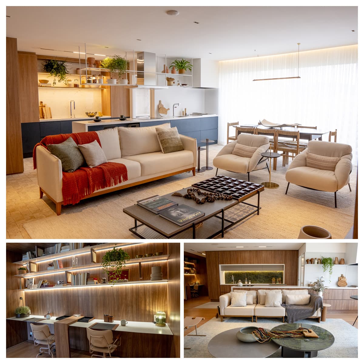 Interiores e decorados do Tria Arquitetura / Divg.Arqos