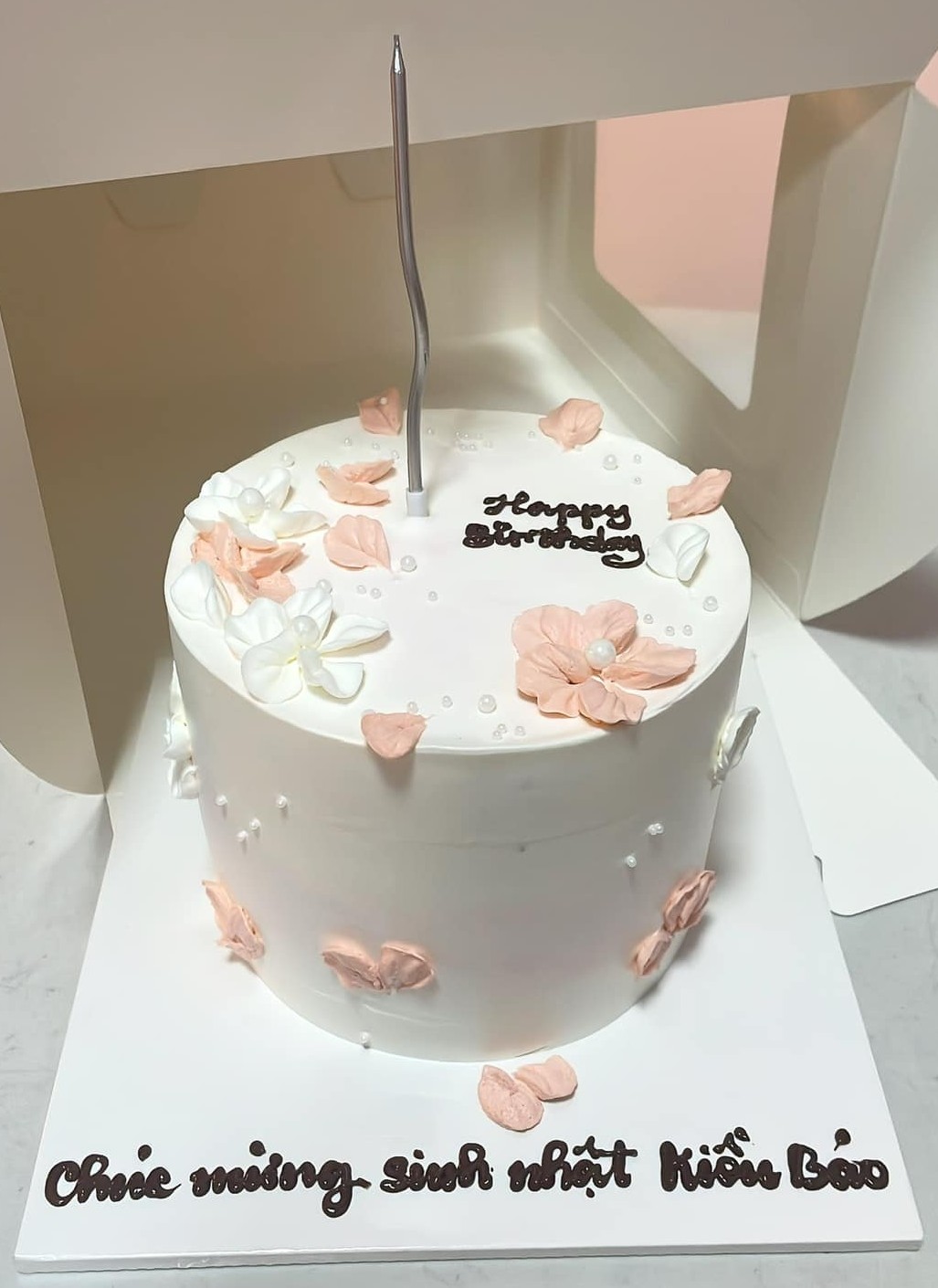 Bánh sinh nhật hoa pastel