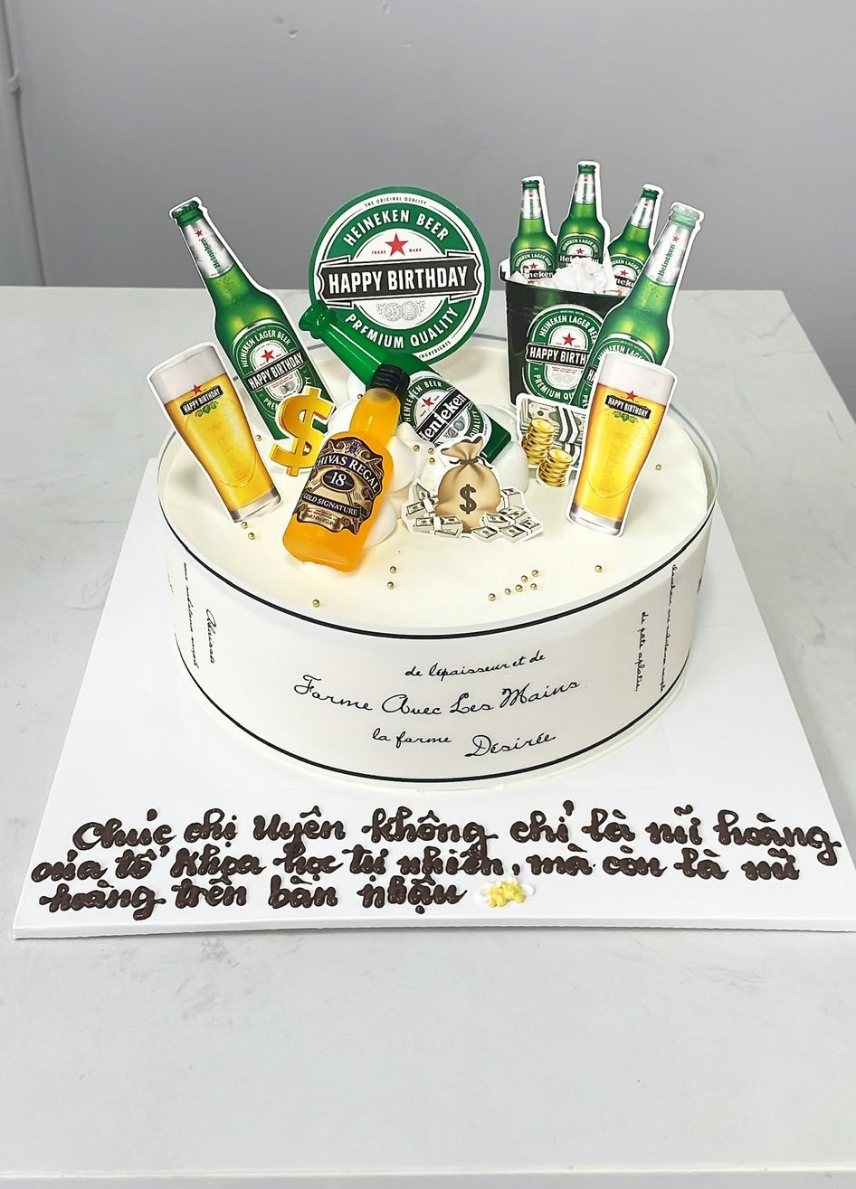 Bánh sinh nhật bia Heineken