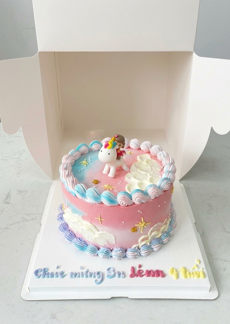 Bánh unicorn bé cưỡi kỳ lân