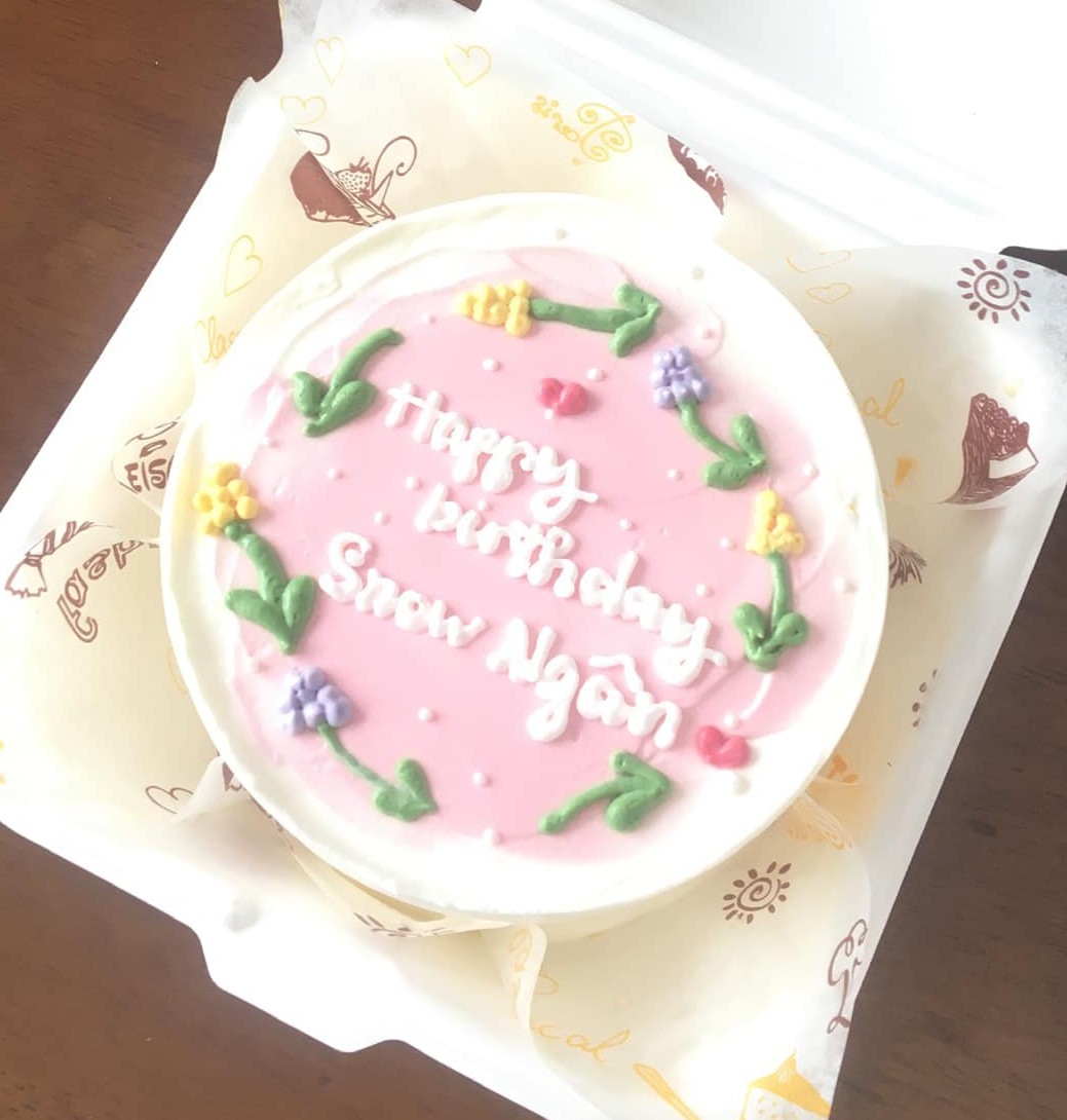 Bánh sinh nhật hoa Hàn Quốc pastel