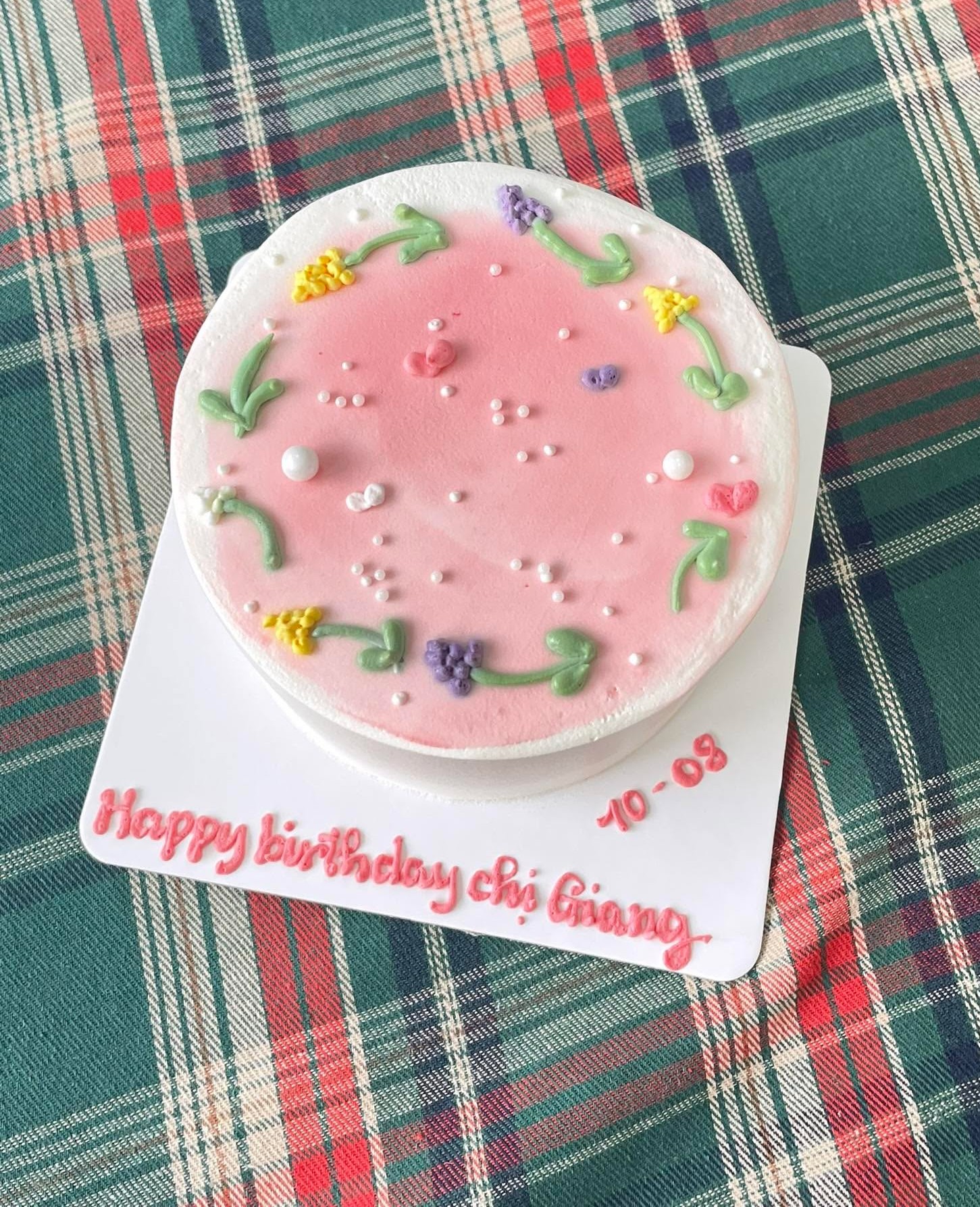 Bánh kem hoa Hàn Quốc pastel