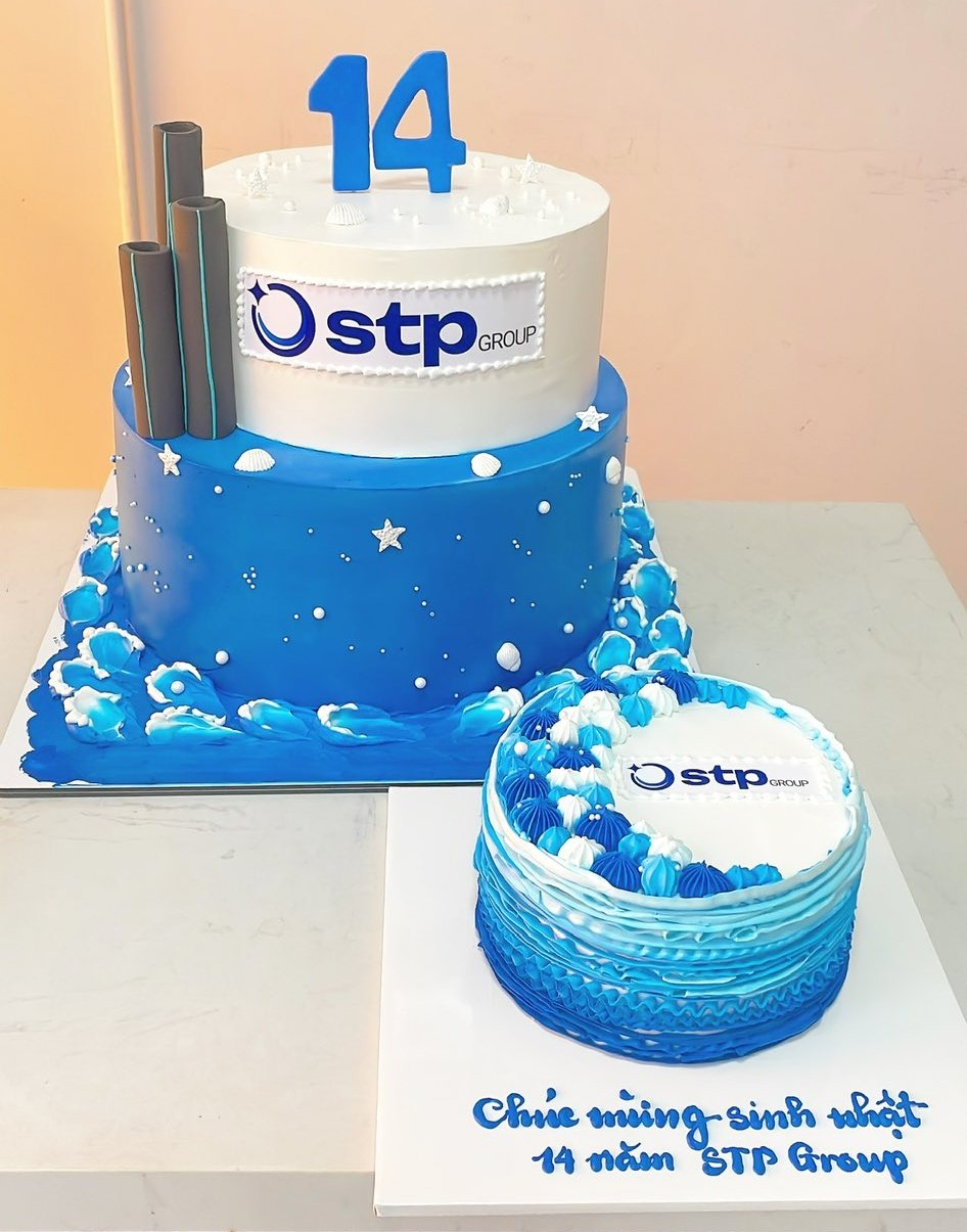 Bánh sinh nhật công ty STP Group 14 năm